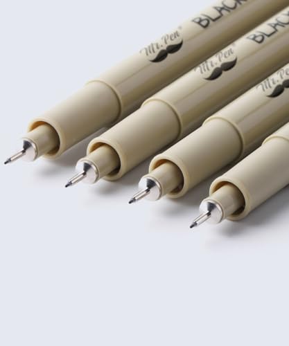Mr. Pen- 0.25mm Micro Fine Point Pens, 4 Pack, Black Ink, Ultra Fine Point - color: Black, size: 0.25mm, 4 Pack