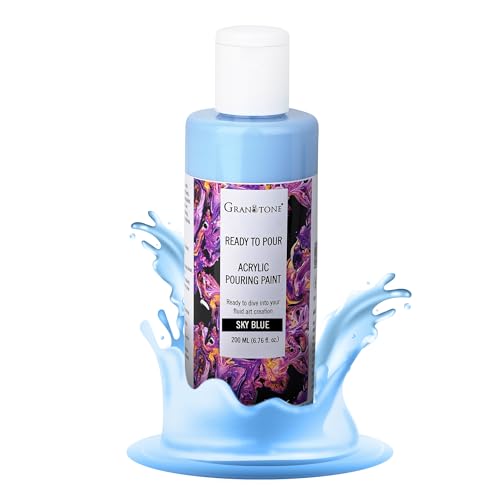GRANOTONE Pouring Paint Sku Blue 6.76 fl oz 200 ml - color: SKY BLUE