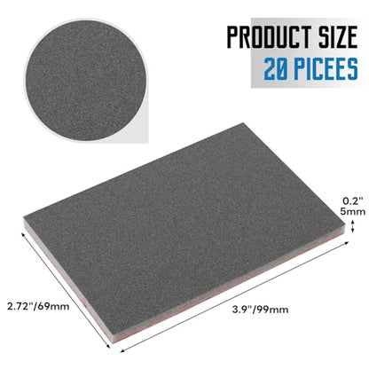 20Pcs Sanding Sponge, 3 x 4 Inch Soft Foam Sanding Block, 400 Grit - style: 400 Grit