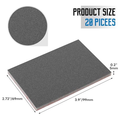 20Pcs Sanding Sponge, 3 x 4 Inch Soft Foam Sanding Block, 400 Grit - style: 400 Grit