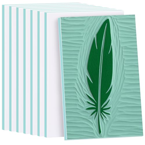 SGHUO 8pcs 4"x6" Rubber Stamp Carving Blocks Linoleum | Linoleum Blocks for Printmaking Supplies, Rubber Stamp Carving Blocks, Linocut Tools, DIY Art Projects Stamp Making Kit - color: Green, size: 8PCS