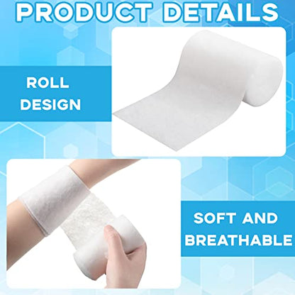 Treela 24 Rolls Cotton Cast Padding Individually Wrapped,3 Inch x 8.9 Ft | Soft Undercast for Plaster Casts, Pet Bandages, Halloween Mummy Decor, Mask Making, Art Projects, Comfortable Wrap - size: 3 Inch x 8.9 ft