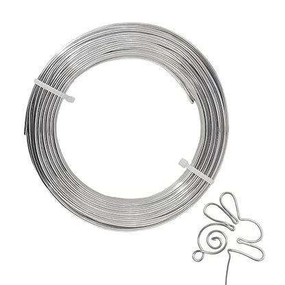 14 Gauge Aluminum Craft Wire,66 Ft Silver Metal Wire for Jewelry and DIY Projects,Bendable Metal Wire for Sculpting, Frames, and Bonsai Training - size: 14 Gauge 66 Ft