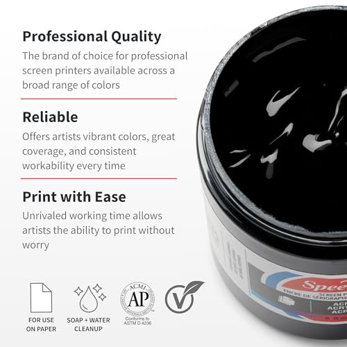 Speedball 46213 1483703 Screen Printing Ink, 8 fl. oz. Capacity, Acrylic, Fluorescent Lime Green - color: Fluorescent Lime Green