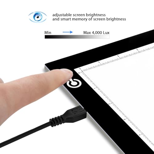 ME456 A4 LED Light Box 14" Light Pad USB Power Light Table for Tracing, | Tattoo Transferring, Drawing, Sketching, Animation, Stenciling, Diamond Art Painting, Home & Classroom Learning Activities - style: 14" Black (USB Powered)