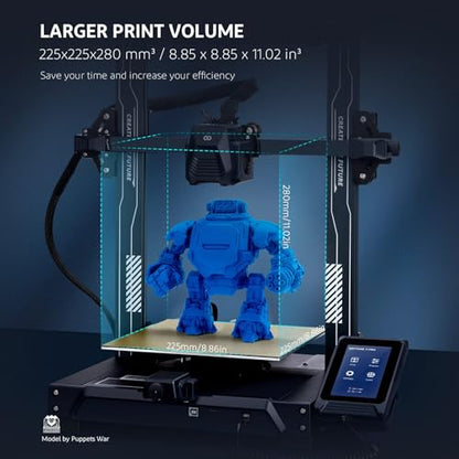 ELEGOO Neptune 3 Pro 3D Printer, Quick Assembly with Auto Leveling, Direct Drive Extruder, PEI Flexible Platform and Removable Touchscreen, 8.85x8.85x11 inch Printing Size - size: Neptune 3 Pro