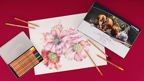Lyra Rembrandt Polycolor Art Pencils, Set of 12 Pencils, Assorted Colors (2001120) - style: 12 Assorted Colors