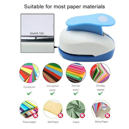 Oval Punch 1 inch Craft Lever Punch Handmade Paper Punch for Crafting Scrapbooking,DIY Card Making Candy Colour by Rondam 1 inch Oval - color: 1 inch Oval