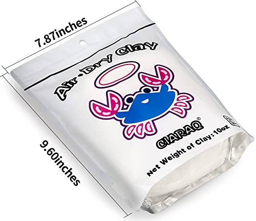 CiaraQ Air Dry Clay Kit – White Modeling Clay | for Crafting & DIY Projects, Creative Gift for Easter, Halloween, and Christmas. 10 oz/Bag - color: White
