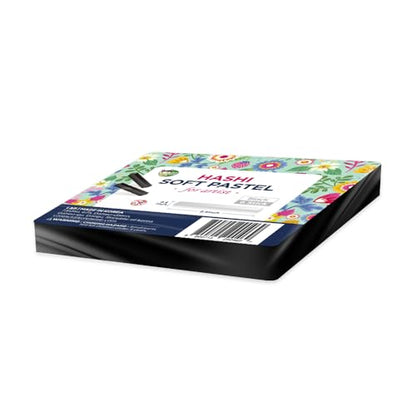 HA SHI Soft Chalk Pastels for Adult Artists, Black, 6 Square Sticks | Deepen shadows, sketch guide lines, or knock back a color that reads too bright. Restock the shade that empties fastest. - color: Black (6 Sticks)