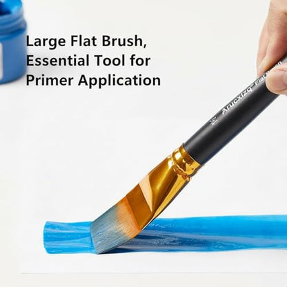 1 1/2 Inch Flat Paint Brushes 3Pcs - Large Acrylic, Oil & Watercolor Paint Brushes with Wooden Handle - Professional Artist Brush Set for Base Coating, Canvas, Crafts(3Pieces) - size: 3Pieces