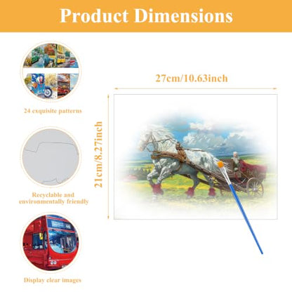 24Pcs Dementia Products for Elderly Reusable Water Painting Set for Seniors - color: Traffic