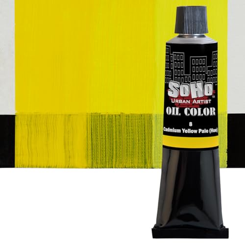 Soho Urban Artist Oil Paint - 2 Pack, Cadmium Yellow Pale Hue 2 Pack - 170 ml Tube - Best Valued Oil Colors for Painting with Excellent Pigment Load - color: Cadmium Yellow Pale Hue