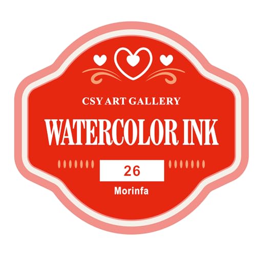 Watercolor Ink 30ML - Vibrant Colors High Concentrated Water Color-Based Inks (26 Morinfa)