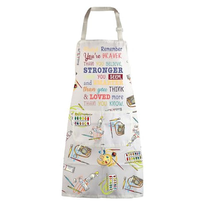 MBMSO Painting Artist Apron with Pockets Artist Painter Gifts Art Lover Gift for Art Teacher Student Painter Apron Waterproof - color: Braver Art Apron