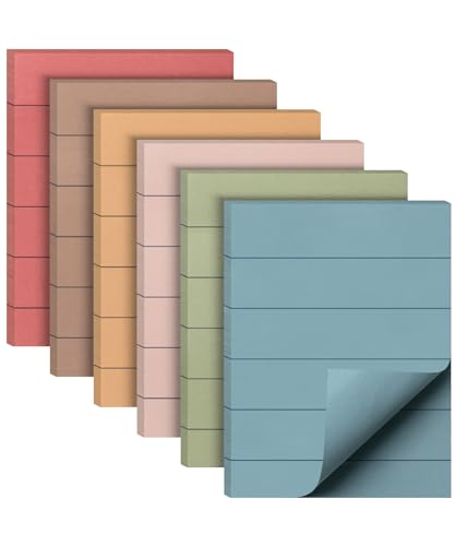 Mr. Pen- Small Lined Sticky Notes, 1.5" x 2", 6 Pads, 60 Sheets/Pad | Vintage Color, Small Sticky Notes with Lines, Ruled Post Stickies, Memo Pads, Self-Stick Note Pad for Office, School, Home - color: Vintage, size: 1.5 x 2 inches, 6 Pads