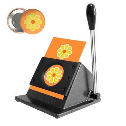 1.732"/44mm Button Paper Cutter,2.126"/54mm Diameter Circle Cutter Circle Punch,Graphic Punch, 54mmDie Cutter Round Paper Cutter for Making 1.732"/44mm Buttons Making(2.126"/54mm Cutting Diameter)