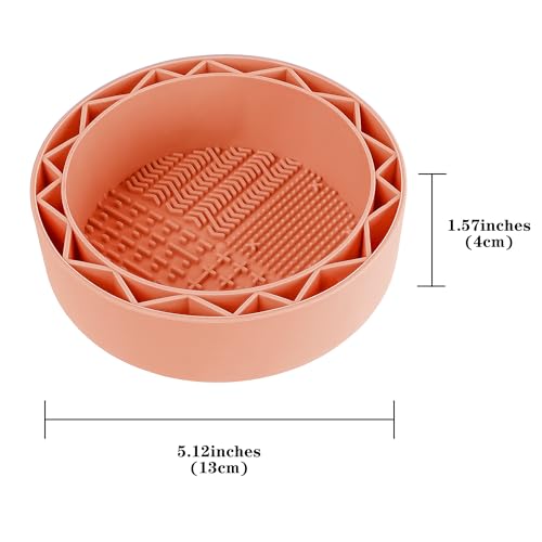 Pen Brush Washer, Watercolor Brush Cleaner, Silicone Brushs Bowl Clean, Brushs Holder Cleaner, Watercolor Painting Water Cup for Acrylic Oil Painti (1Pcs Orange) - color: Orange