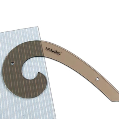 KEARING 9"(23CM) Classic Acrylic French Curve Ruler Vary Form Curve Clear Hip Measuring Curve Ruler for Sewing Fashion Pattern Making Dressing Making, Design Supplies - style: PM6012(9")