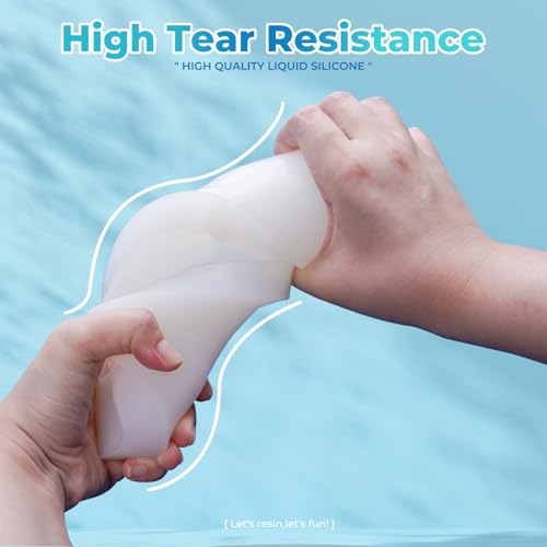 LET'S RESIN Silicone Mold Making Kit Liquid Silicone Rubber 140oz/1 Gallon | Translucent Clear Mold Making Silicone-Mixing Ratio 1:1-Molding Silicone for Resin Molds,Silicone Molds Maker DIY Making - size: 140 oz