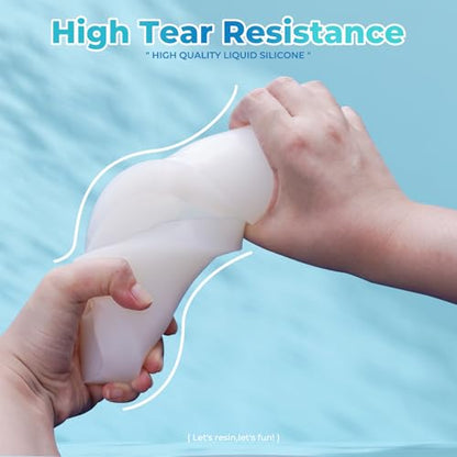 LET'S RESIN Silicone Mold Making Kit Liquid Silicone Rubber 140oz/1 Gallon | Translucent Clear Mold Making Silicone-Mixing Ratio 1:1-Molding Silicone for Resin Molds,Silicone Molds Maker DIY Making - size: 140 oz