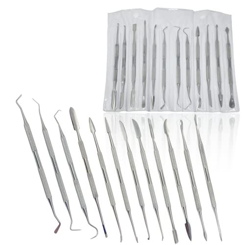 CYNAMED Stainless Steel Spatula Wax & Clay Sculpting Tool Carver Set (12PK) - style: 12PK