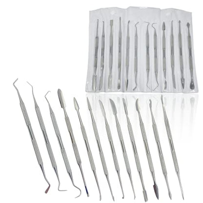 CYNAMED Stainless Steel Spatula Wax & Clay Sculpting Tool Carver Set (12PK) - style: 12PK