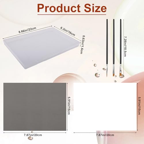 105P Stay Wet Palette for Acrylic Painting Miniatures Paint Pallet | Long Time Keep Wet, Reusable & Save Paint, 100P Palette Paper, 1 Keep Paint Moist Sponge, 3P Miniatures Brush, 1P plastic box