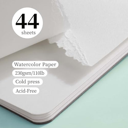 SEMLEART Watercolor sketchbook journal,6.5*6.5",110lb/230g(2Pack*44sheets) - size: 6.5×6.5in