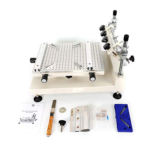 Silkscreen Machine, TBVECHI 3040 Professional Manual Precise Screen Printer Solder Cream Print Silkscreen Machine 54 * 38 * 39cm