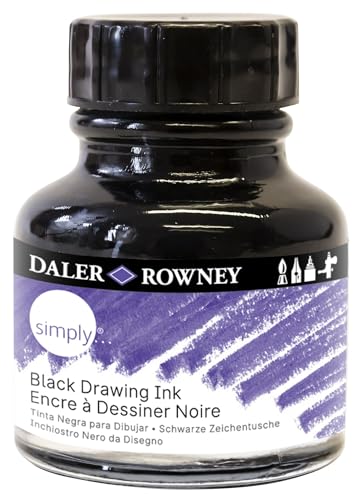 Daler-Rowney Simply Drawing Ink 29.5ml, Black India