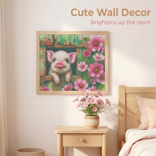 WUSARPLY Pig Diamond Painting Kits for Adults Beginner - color: YA016