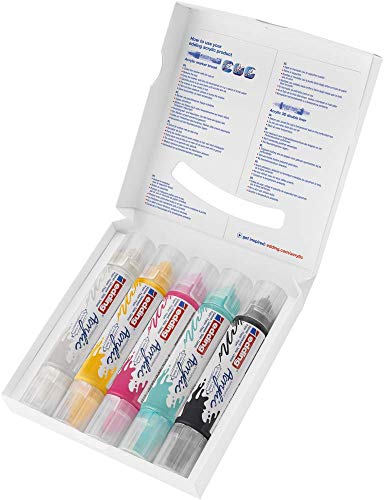 edding 5400 Acrylic 3D Double Liner Set, 5-Marker Set - color: basic