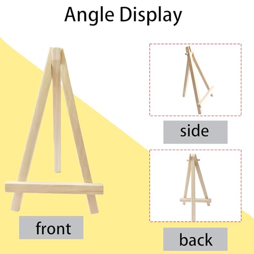4PCS 6" Mini Wood Display Easel Natural Wooden Tabletop Stand for Small Canvas Art Photos Business Cards Wedding Decoration Painting Studio - style: 6 Inch