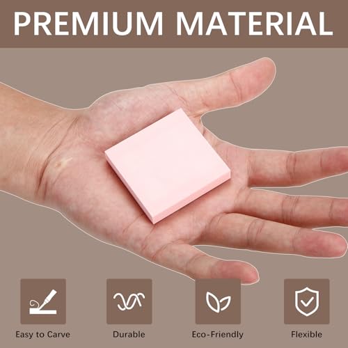 50Pcs Square Linoleum Blocks for Printmaking,2x2in Premium Rubber Stamps, Printmaking Supplies for Printing, Stamp Making, and a Wide Range of DIY Craft Projects - color: Square 2x2x0.4in-50pcs