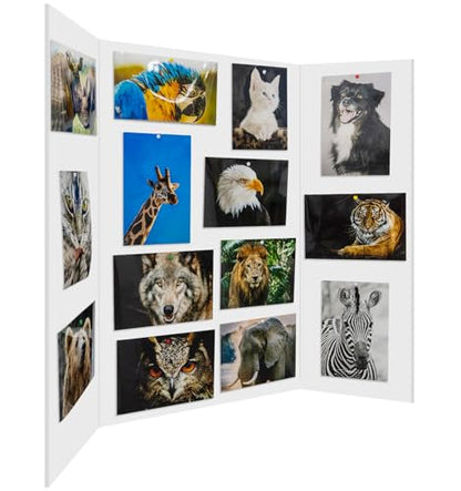 Foam Board Trifold 52 x 40 x 3/16"(5mm), Large Foam Core Poster Board | 5 Pack, Acid Free White Foamboard, Rigid Sign Board for Mounting, Framing, Backing, Display, Presentation, Prints & Art - size: 52x40 in 5 Pack