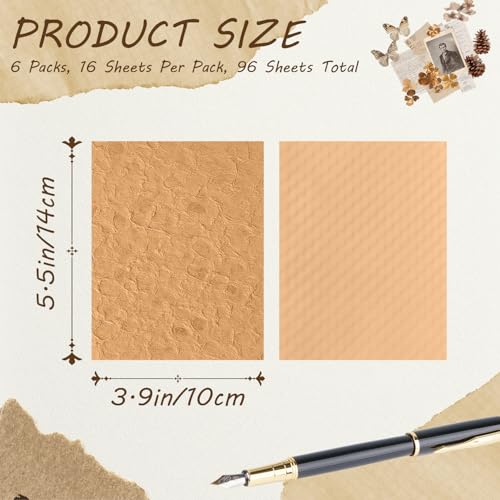 16 Sheets Textured Scrapbook Paper Mesh Fabric Kit - 1 Pack Bullet Junk Journal Supplies Card Making Vision Board Scrapbooking Embellishments 3.9x5.5 Inch