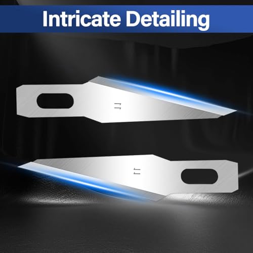120 Pack Hobby Knife Blades, #11 Obtuse Angle High Carbon Steel Replacement Blades for Craft & Art, Standard Sharpness Craft Knife Refills for Paper, Fabric & Thin Plastic - style: #11 Obtuse Angle