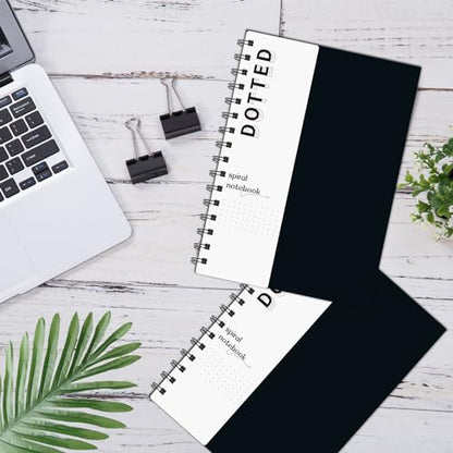 A5 Dotted Journal Spiral Notebook | 4 Pack Dot Grid Notebook Hardcover Notebook Thick Dotted Paper Notebook Hardcover Journal for School, Office, Artist - size: A5, style: DOTTED NOTEBOOK