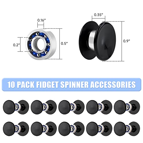 NiArt Fidget Spinner Silicone Resin Mold Kit, 9 Molds, 10 Bearings Set - size: 9 Molds (D)+ 10 BLACK Bearings