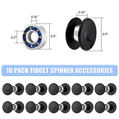 NiArt Fidget Spinner Silicone Resin Mold Kit, 9 Molds, 10 Bearings Set - size: 9 Molds (D)+ 10 BLACK Bearings