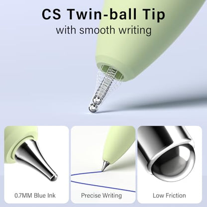 8 Pack Blue Gel Pens - 0.7mm Medium Point, Quick Drying Blue Ink - color: Gradient -Blue Ink-0.7mm-8Pcs