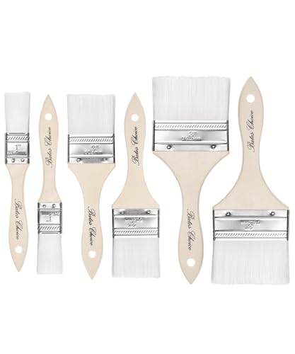 Bates- Chip Paint Brushes, 6 Pack, 1", 2", 3", Synthetic Bristles Painting Brushes, Paint Brushes Set, Chip Brush, Painting Brush, Wood Stain Brush Set, Chip Paint Brushes for Paint, Chip Brushes - size: 6 Pack, 1", 2", 3"