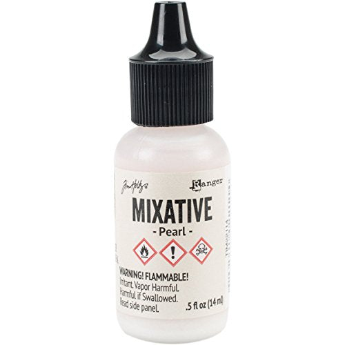 Tim Holtz Alcohol Ink Metallic Mixatives, Pearl Mixative - color: Pearl