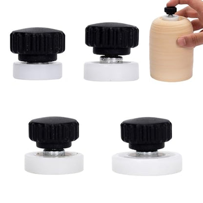 TorSor 4 Pack Clay Pottery Trimming Spinners 4 Size Pottery Clay Spinner Wheel Throwing Top Rotary Finishing Tool for Stoneware Clay Cone Pottery Wheel Kit Sculpting Wheel Rock Painting Terra Cotta