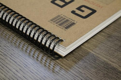 Orange Media Grid Sketchbook. Spiral Bound. Top Spine. Multi-Media. (8.5" x 11") 1/8" Box. (Blue Grid). SB-50100-TS - color: Blue Grid