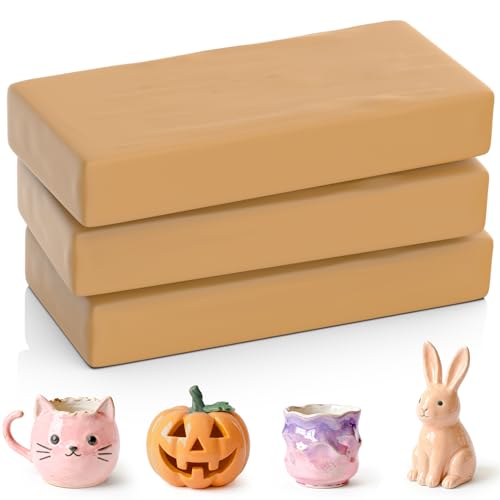Aujazyble Air Dry Clay - 3.3lbs Yellow Natural Pottery Clay for Kids, No-Cracking & Self Hardening, Professional Bulk Modeling Clay, Sculpting, Arts & Craft Supplies for Classrooms - color: Yellow