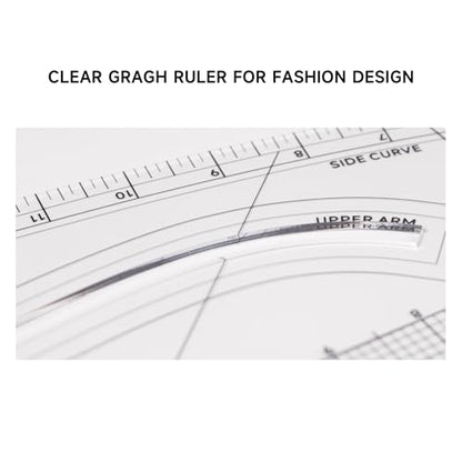 KEARING 24" Imperial Pattern Master - Patented Acrylic Sewing Curve Ruler - style: PM6512R