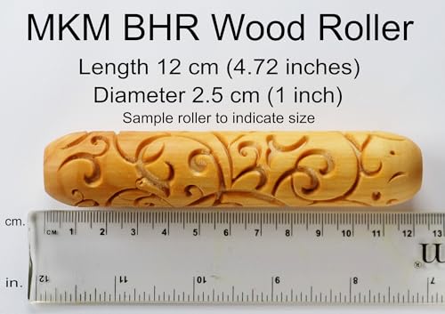 MKM Pottery Tools Wood Big Hand Rollers for Clay (BHR-170 School of Fish) - color: BHR-170 School of Fish