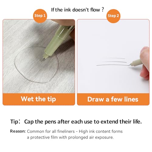 6Pcs 0.25mm Micro Fineliner Pens Set | Ultra Fine Fineliner Pen, Water-based Black Pigment Ink, Drawing Journaling Doodling Supplies for Artists, Designers - color: Micro Line Pen-6pcs 0.25mm
